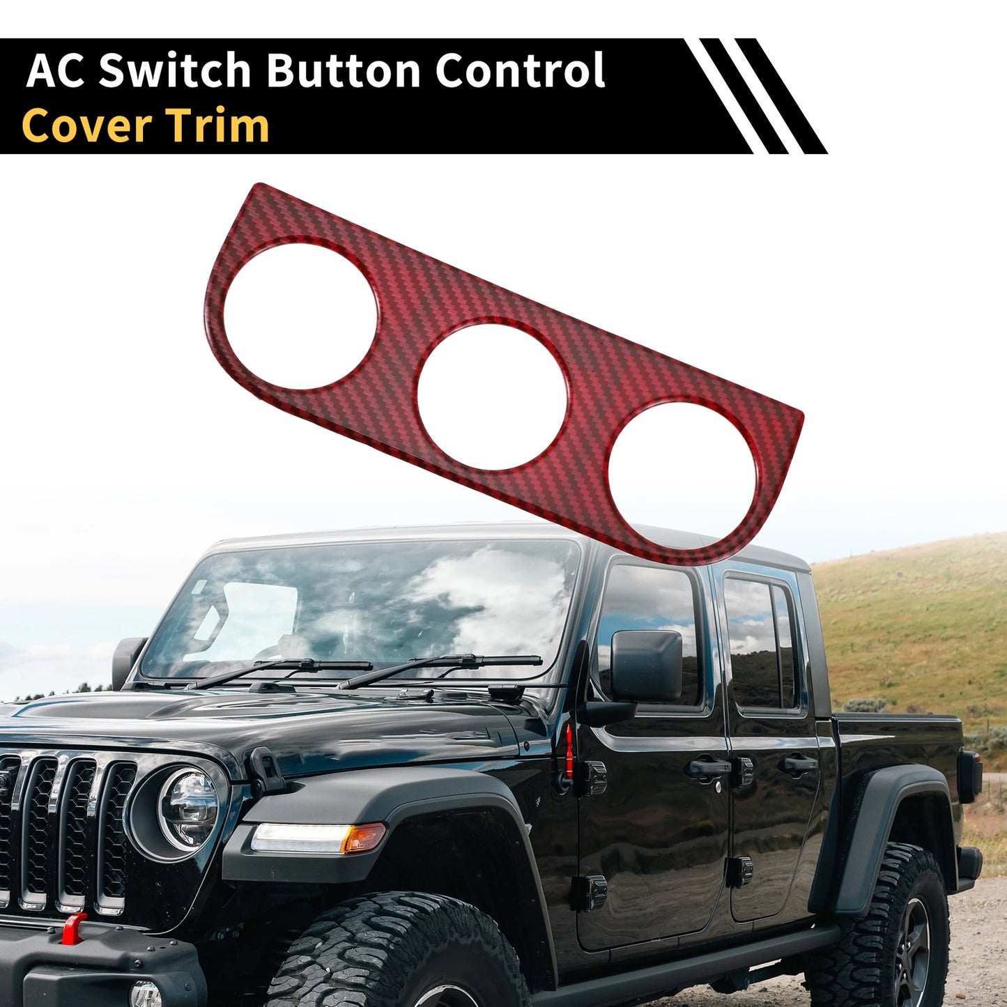 AC Switch Button Control Cover Trim for Jeep Wrangler (2011-2023)