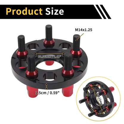 Wheel Spacers 5x112mm 66.56mm (2.62") M14x1.25 BMW Z4 G29 (2019-2020)