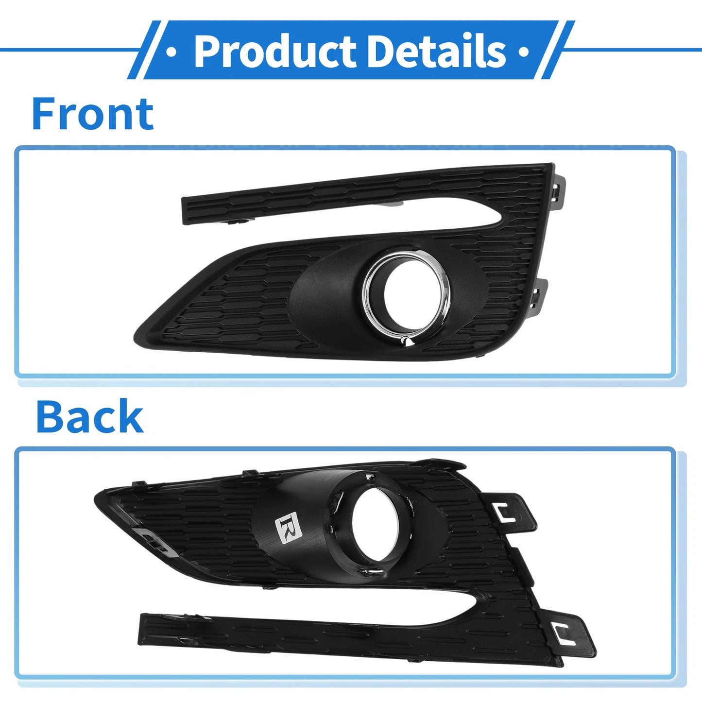 1 Pc Front Right Fog Light Grill for Chevrolet Cruze (2017-2018)