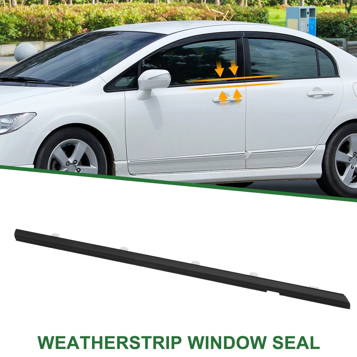 Rear Right Weatherstrip Window Seal for Honda Civic (2012-2015)