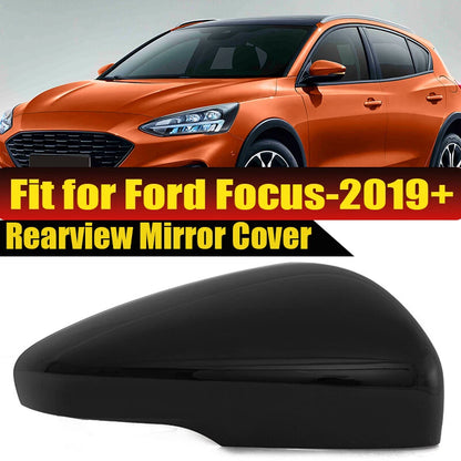 Door Wing Mirror Cover Cap for Ford Focus Mk4 Right Side Black (2019-2024)