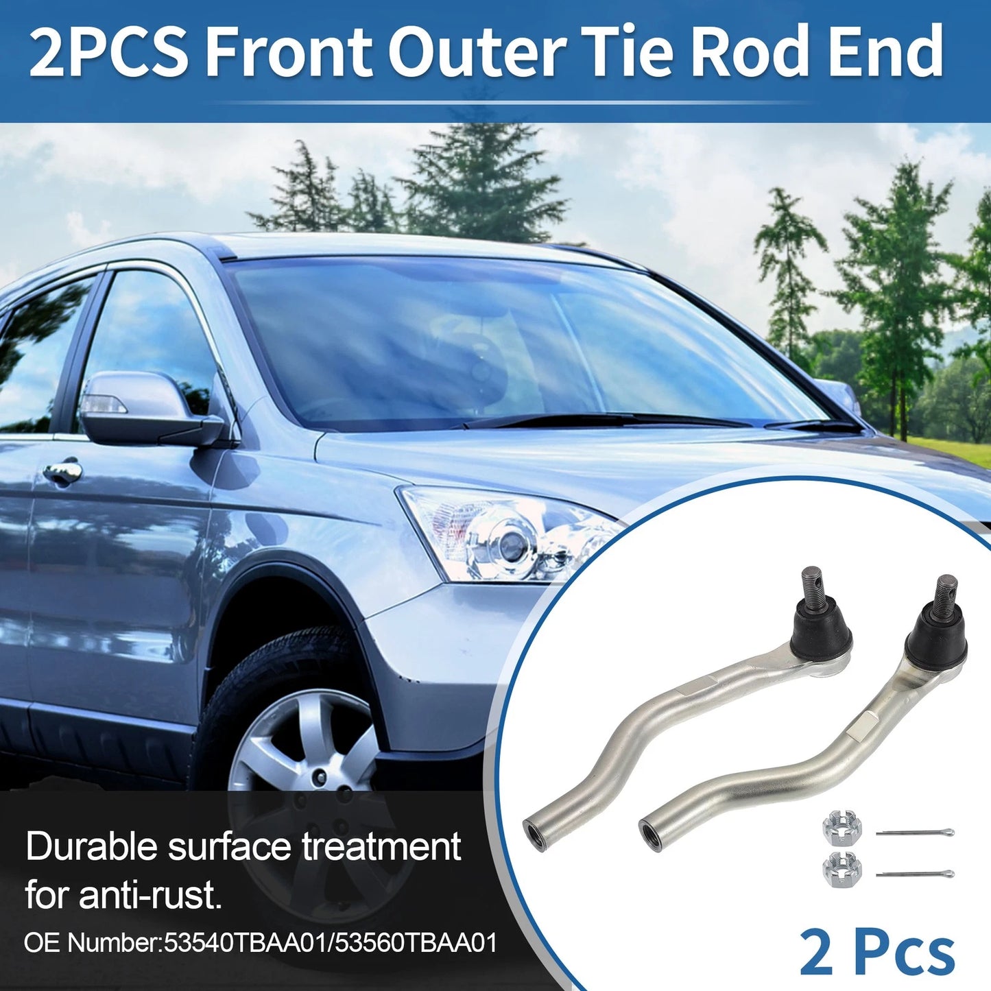 Front Outer Tie Rod End Links for Honda Civic (2006-2011)