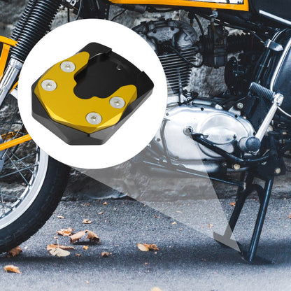 1 Set Kickstand Side Stand Pad Black Gold Tone for Yamaha YZF-R15