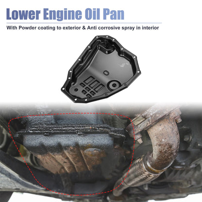 Engine Oil Pan for Nissan Sentra 2013-2016 (Black)