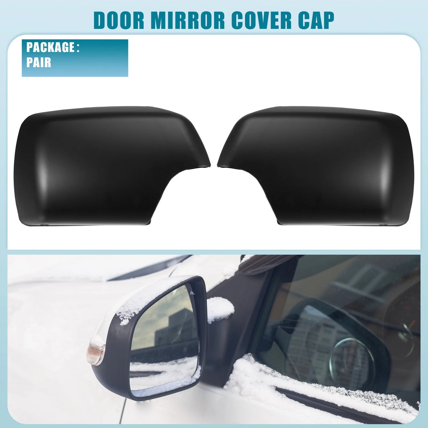 Rearview Mirror Cover Caps  for BMW X5 (2000-2006) Black