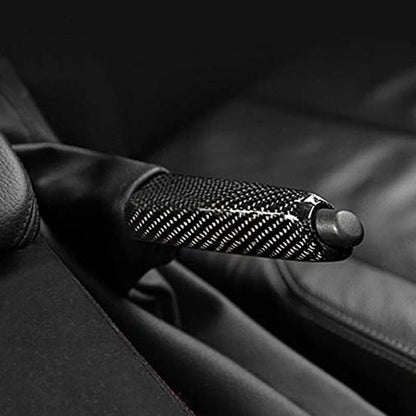 Car Carbon Fiber Hand Brake Handbrake Grip Fit for BMW E46 E90 E92 3 Series