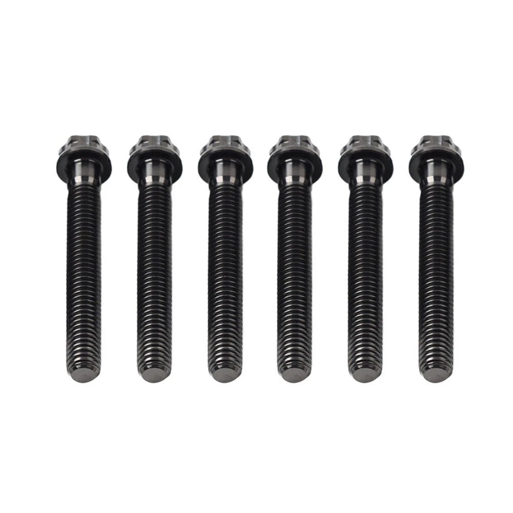 6pcs M10x50mm Titanium Torx Head Flange Screws for Motorcycle Bike