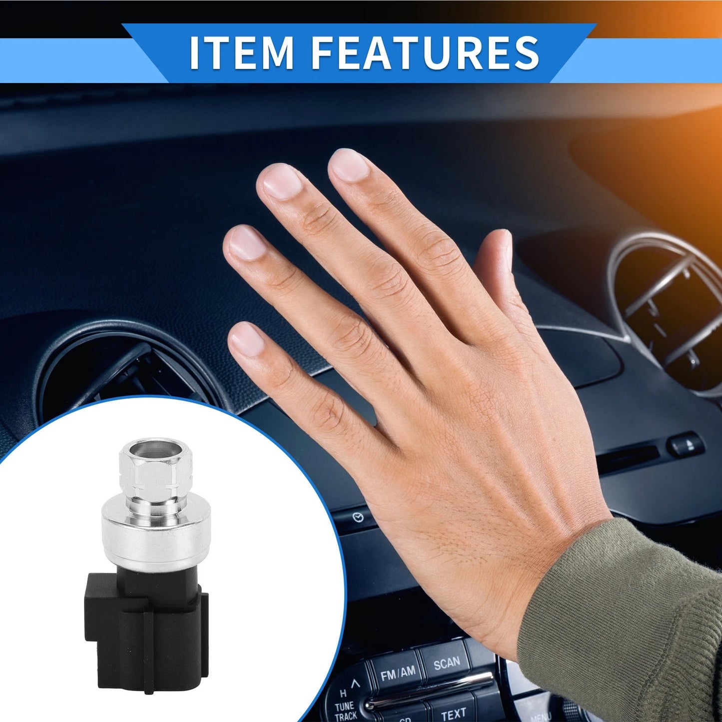 A/C Pressure Switch Sensor for JEEP GRAND CHEROKEE (2002-2004) 1 x Pcs