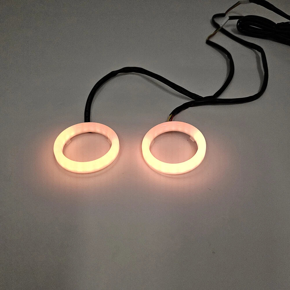 120MM RGB Phone Control Angel Eye Halo Rings Headlight DRL for Car