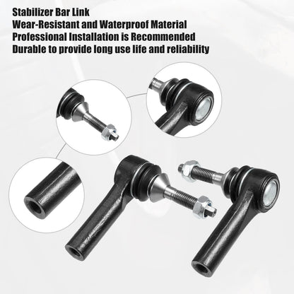 4 Pcs Front Sway Bar Links & Outer Tie Rod Ends for Ford