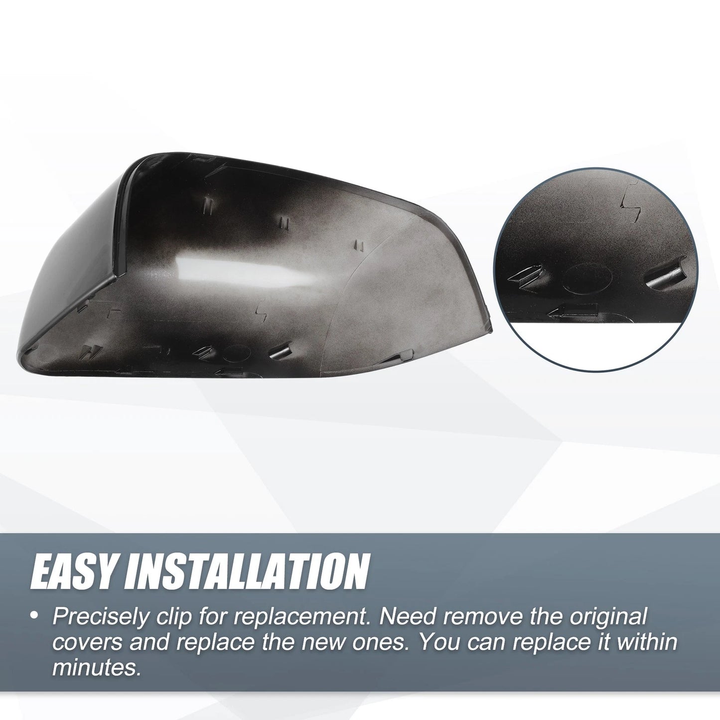Black Right Side Mirror Cover for Land Rover Range Rover Sport Discovery
