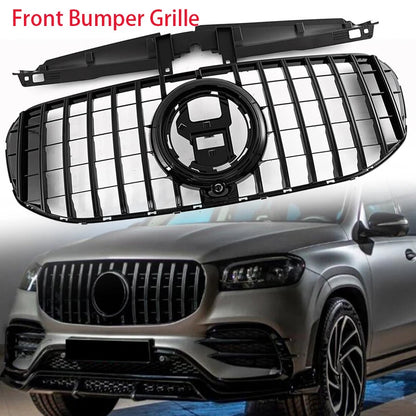 Front Bumper Grille for Benz X167 GLS450 GLS580 2020-2023 Gloss Black
