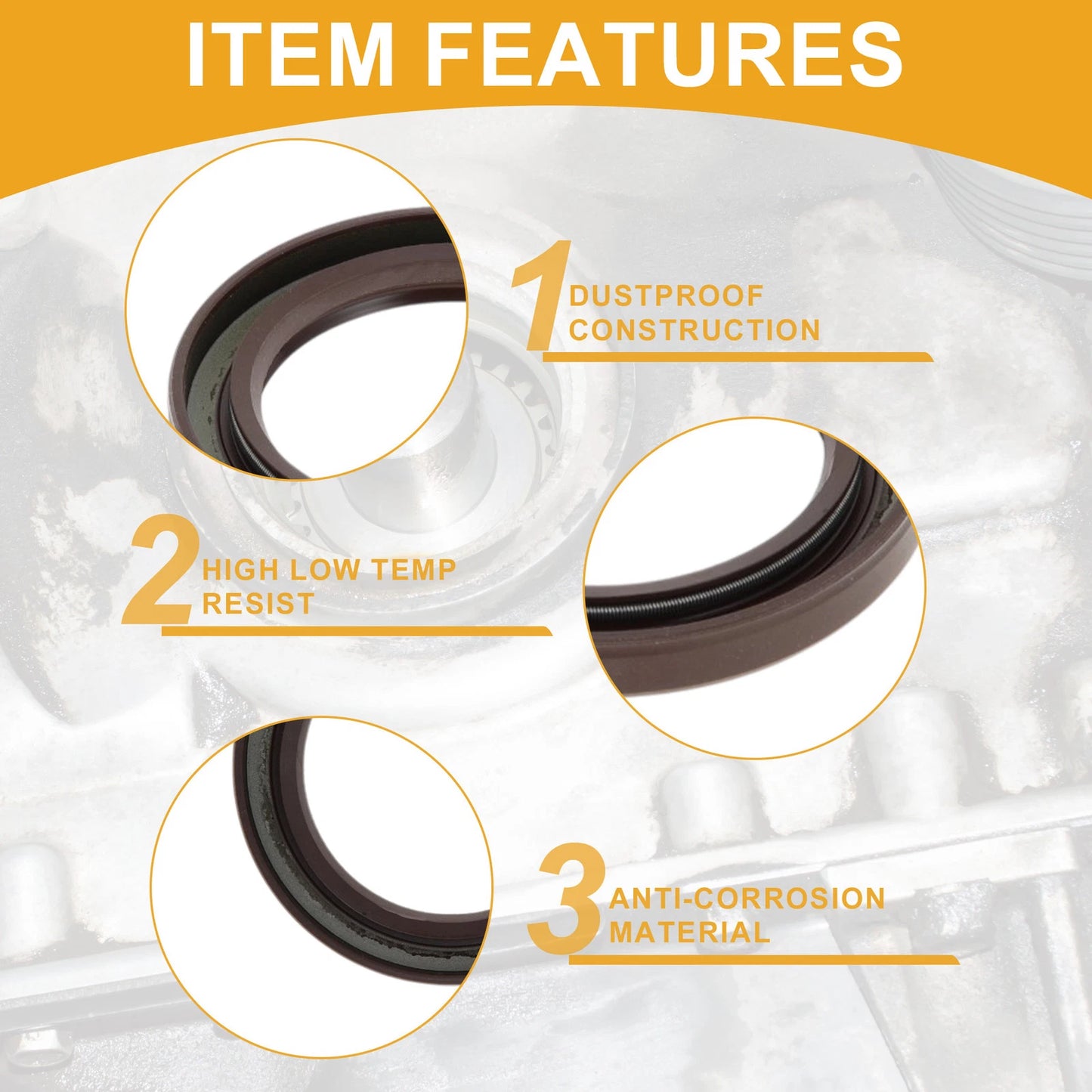 Crankshaft Oil Seal for Toyota 4Runner 2004-2009 6Cyl 4.0L (2004-2009)