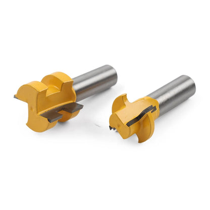 2 x 1/2" Shank Mini Tongue & Groove Router Bits for Woodworking (No Year)