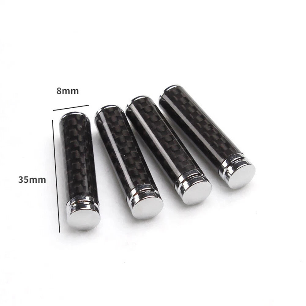 4 x Carbon Fiber Door Lock Pins Knob 35x8mm for BMW Benz