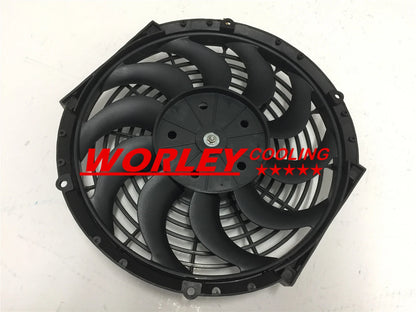 2 x NJ-2ROW Aluminum Radiator + Fan for Suzuki Swift GTI (1989-1994)