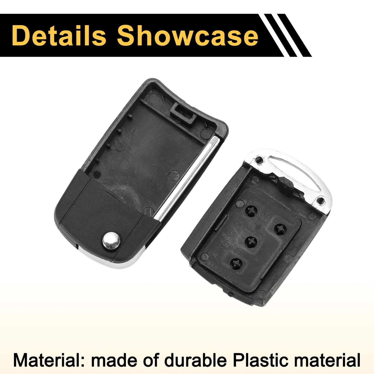 3 Button Key Fob Shell Case for Toyota RAV4 (2013-2015) Black