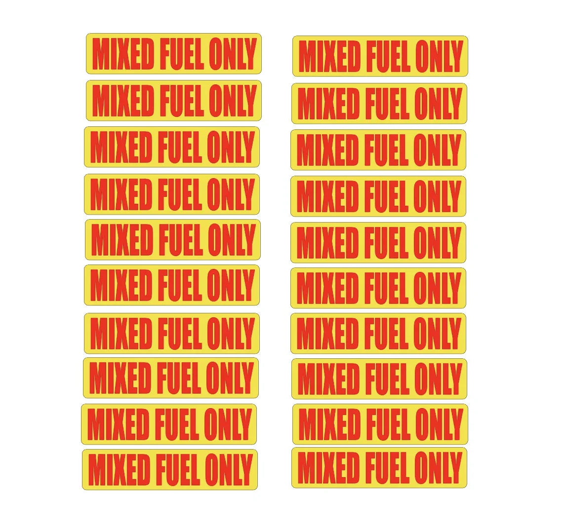 MIXED FUEL ONLY Vinyl Stickers | Decals for 2-Stroke Cycle Oil/Gas Mix