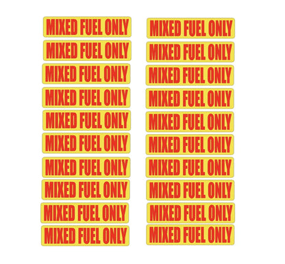 MIXED FUEL ONLY Vinyl Stickers | Decals for 2-Stroke Cycle Oil/Gas Mix