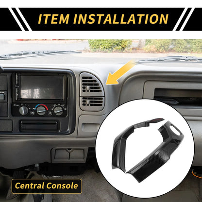 Carbon Fiber Pattern A/C Air Outlet Cover Trims for Toyota Tundra (2014–2021)