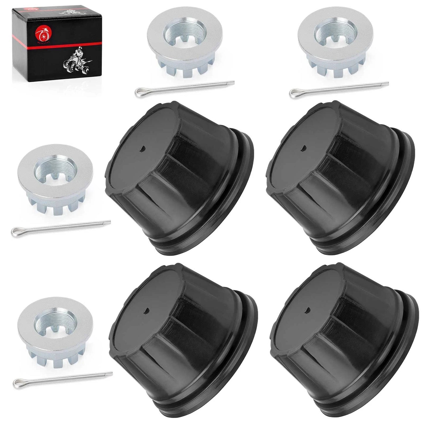 4x Wheel Center Cap w/ Nut for Honda Rancher 420 (2015–2024)