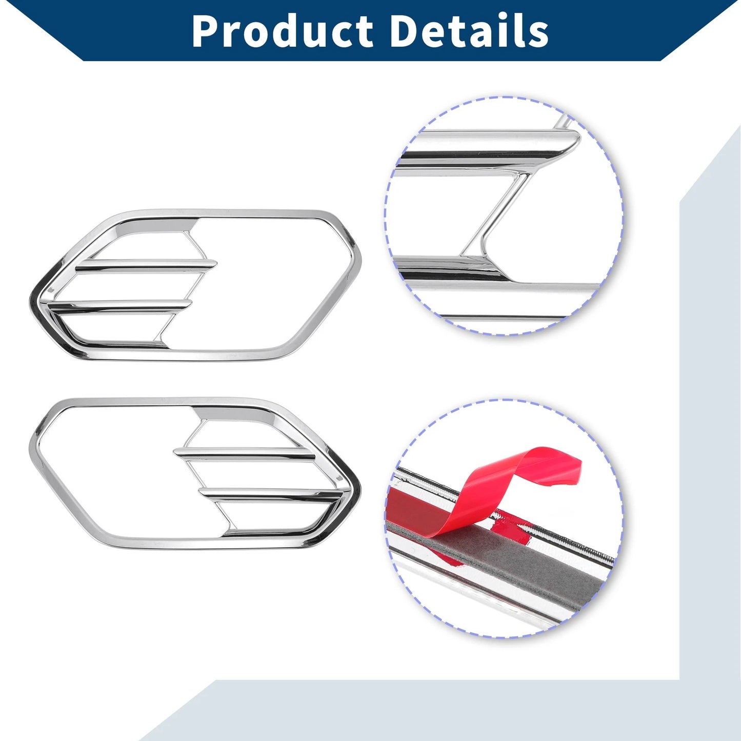 Front Left & Right Covers for Ford Escape (2017-2019) - ABS Silver Tone