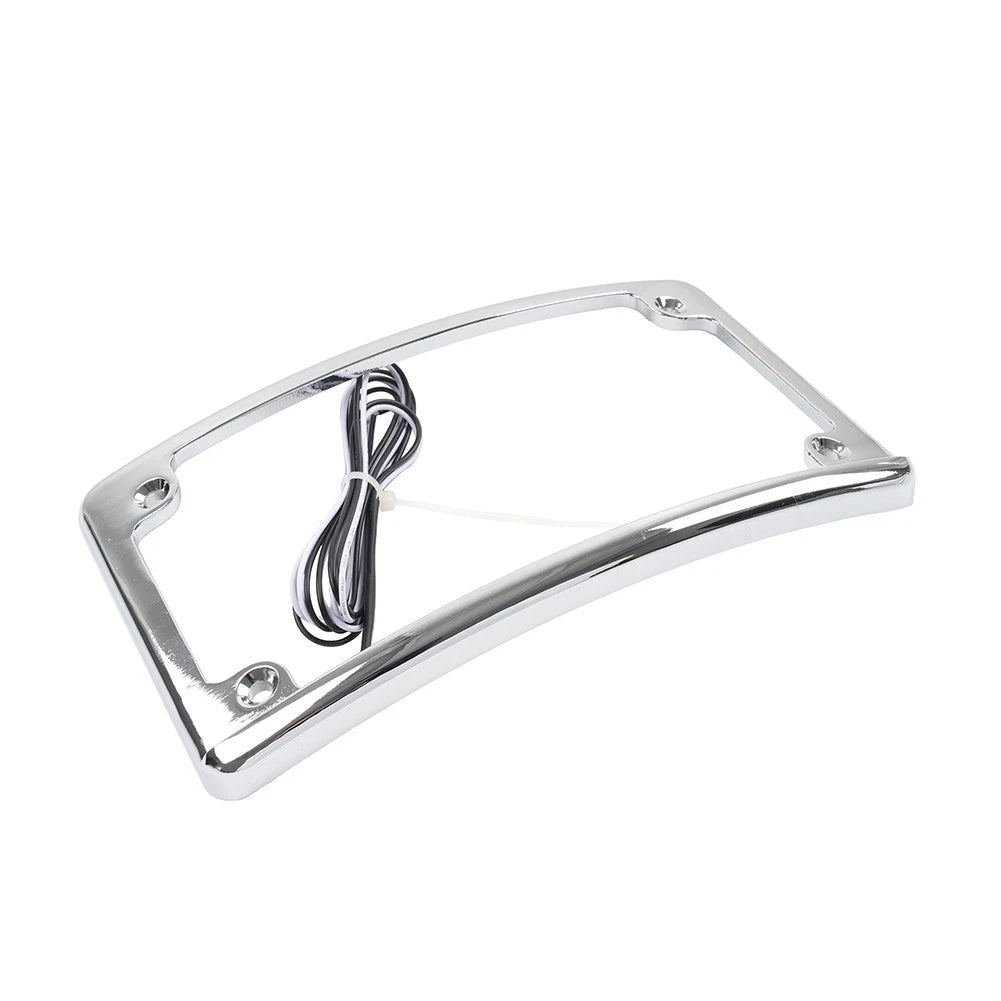 Rear License Plate Frame Bracket with Light for Harley Touring Glide