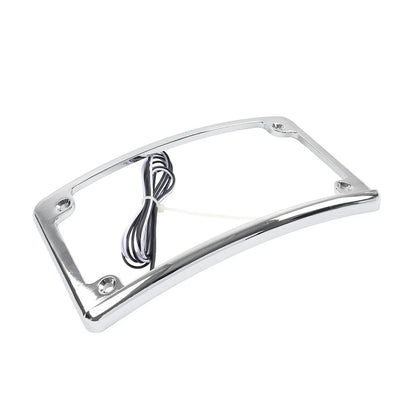 Rear License Plate Frame Bracket with Light for Harley Touring Glide