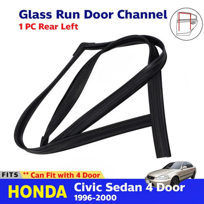 Glass Run Door Channel Rubber Rear LH Fits Honda Civic EK DX 4D SED 1996-00 D06