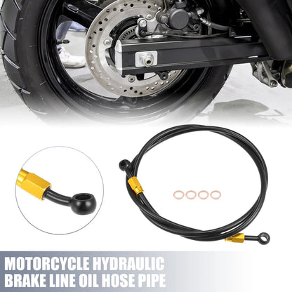 150cm 10mm ID Motorcycle Brake Line Hose 28° 0° Black