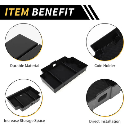 Center Console Organizer Tray for Chevy Silverado 1500 & GMC Sierra 1500 Black