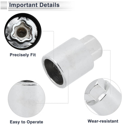 J Wheel Lock Lugnut Antitheft Key Socket for Toyota