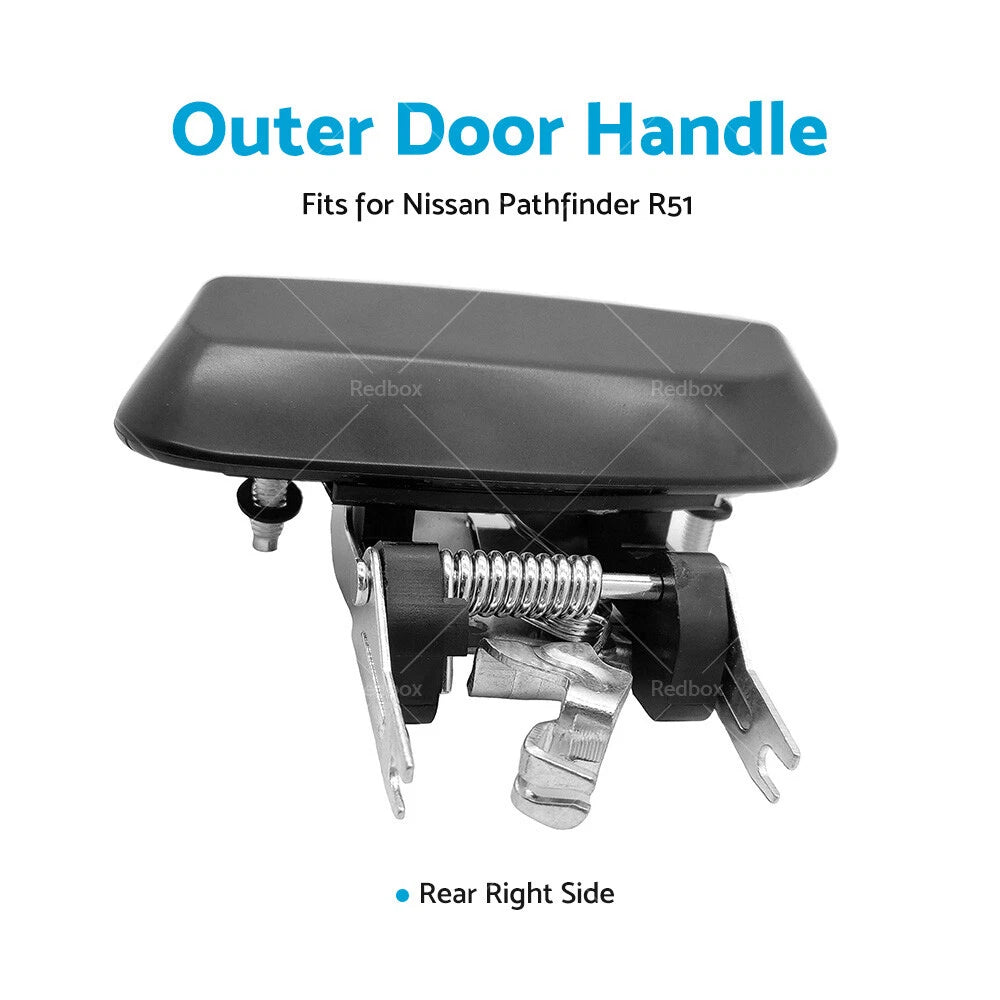Black Rear Right Outer Door Handle for Nissan Pathfinder (2005-2013)