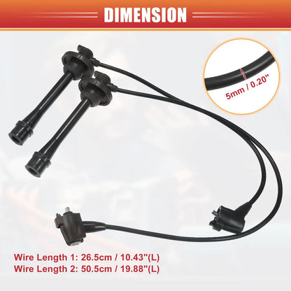 3 x Spark Plug Wire Ignition Coil Cable for Toyota