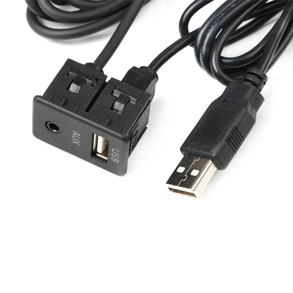 150cm USB Extension Cable Adapter for Car Dash Mount AUX Panel