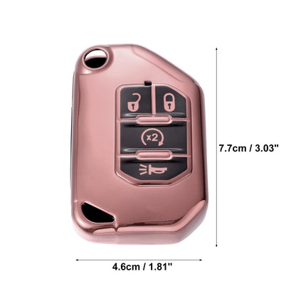TPU Key Fob Cover Case for Jeep Wrangler JL Gladiator JT Rubicon (18-21)