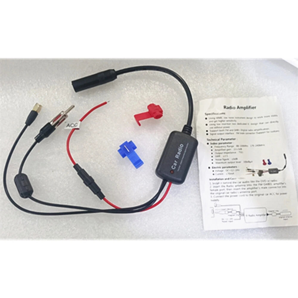 DAB+ AM/FM Digital Radio Signal Amplifier Booster for Car Stereo Antenna