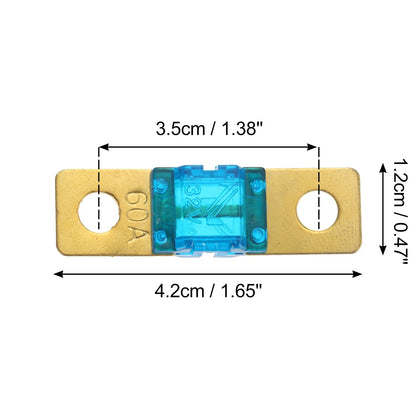 4 x 60A 32V Bolt-on AMI Fuse for Automotive Marine Audio Video System Blue
