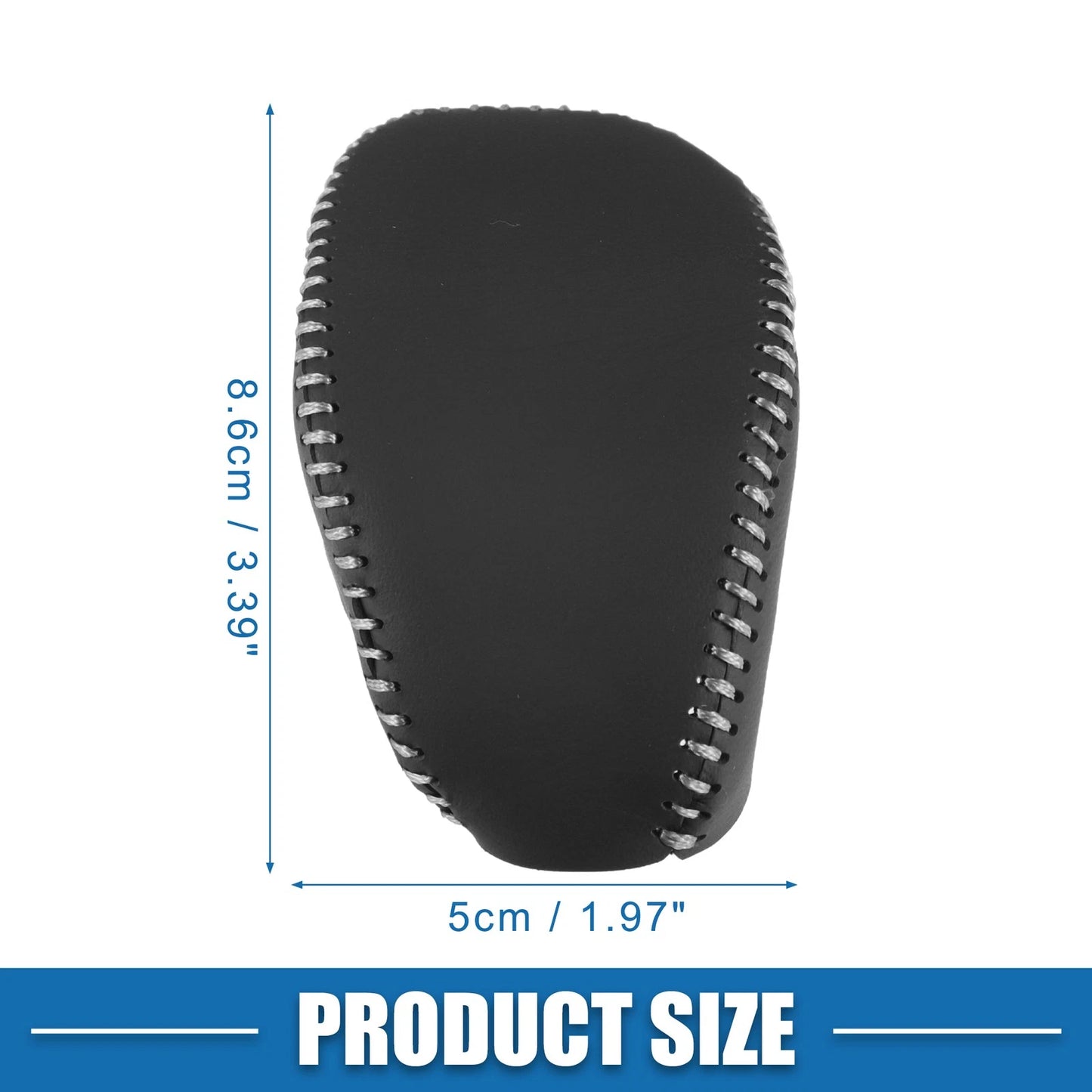 Auto Gear Shifting Knob Cover for Toyota RAV4 (2019-2023) Black Gray Stitches