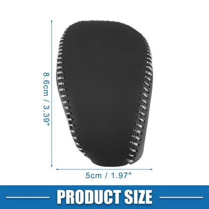Auto Gear Shifting Knob Cover for Toyota RAV4 (2019-2023) Black Gray Stitches