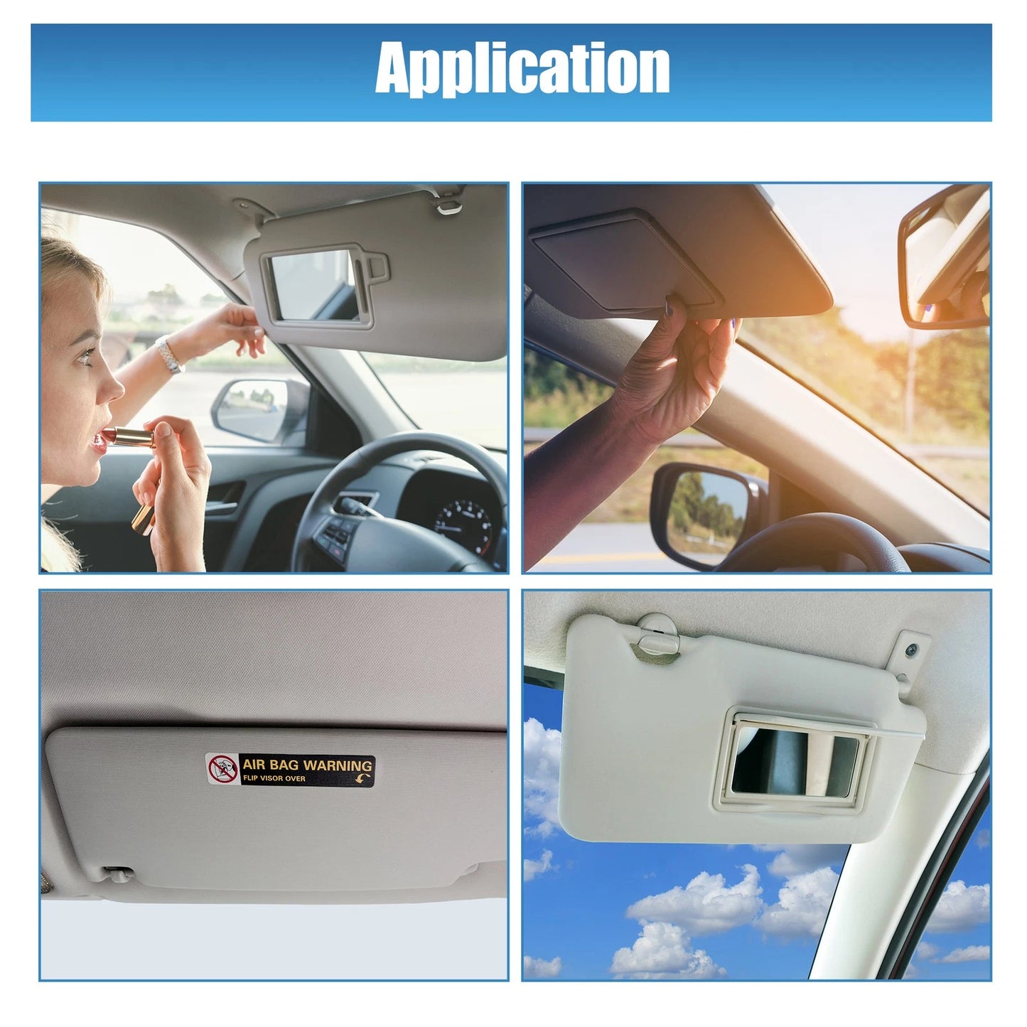 Left Driver Side Sun Visor with Light Mirror for Honda Accord (2003-2007)