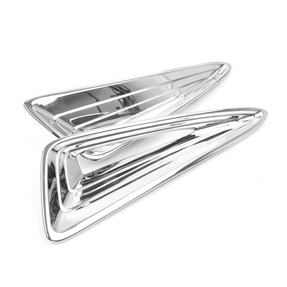 Pair ABS Chrome Front Fog Light Moulding Trim for Toyota C-HR (2016-2018)