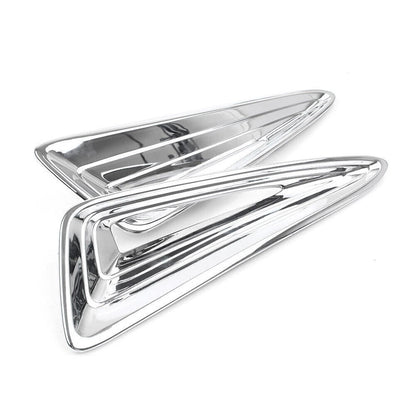 Pair ABS Chrome Front Fog Light Moulding Trim for Toyota C-HR (2016-2018)