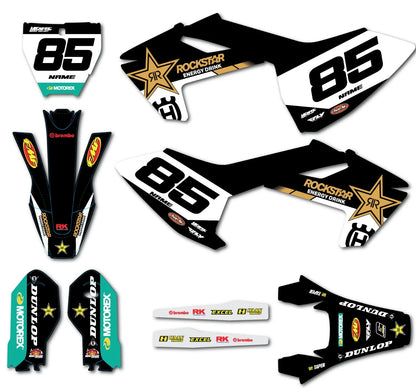 MX Graphic Kit for Husqvarna TC 85 Black Style Sticker (2018-2024)