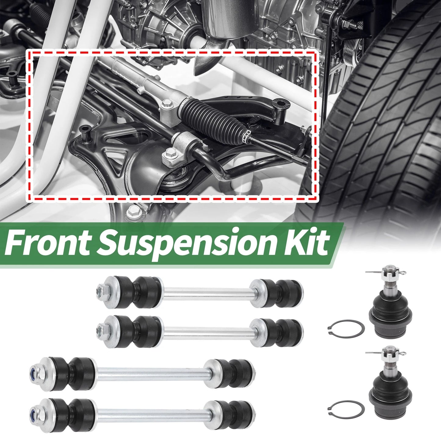 6 Pcs Front Suspension Kit for Ford Explorer (2002-2010)