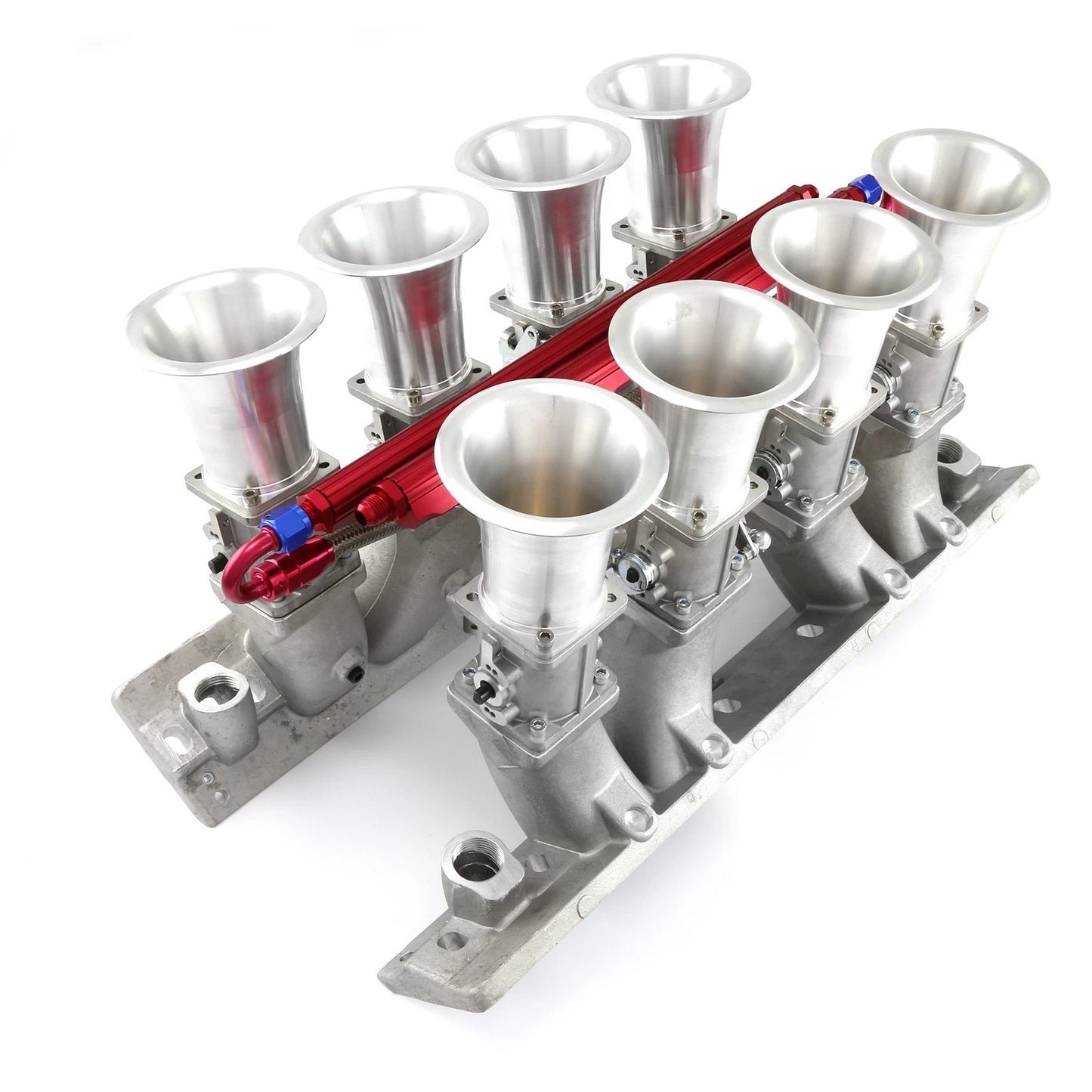 Complete Satin Downdraft EFI Stack Intake Manifold for Chevy BBC 454