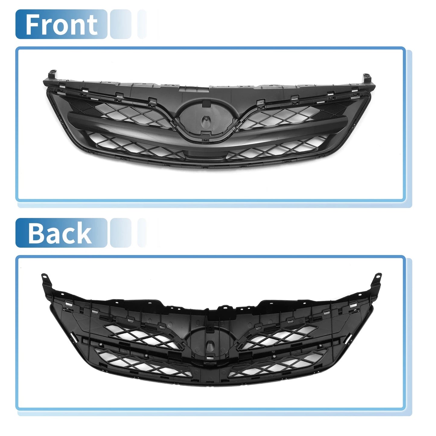 Black Front Hood Bumper Grille for Toyota Corolla (2010)