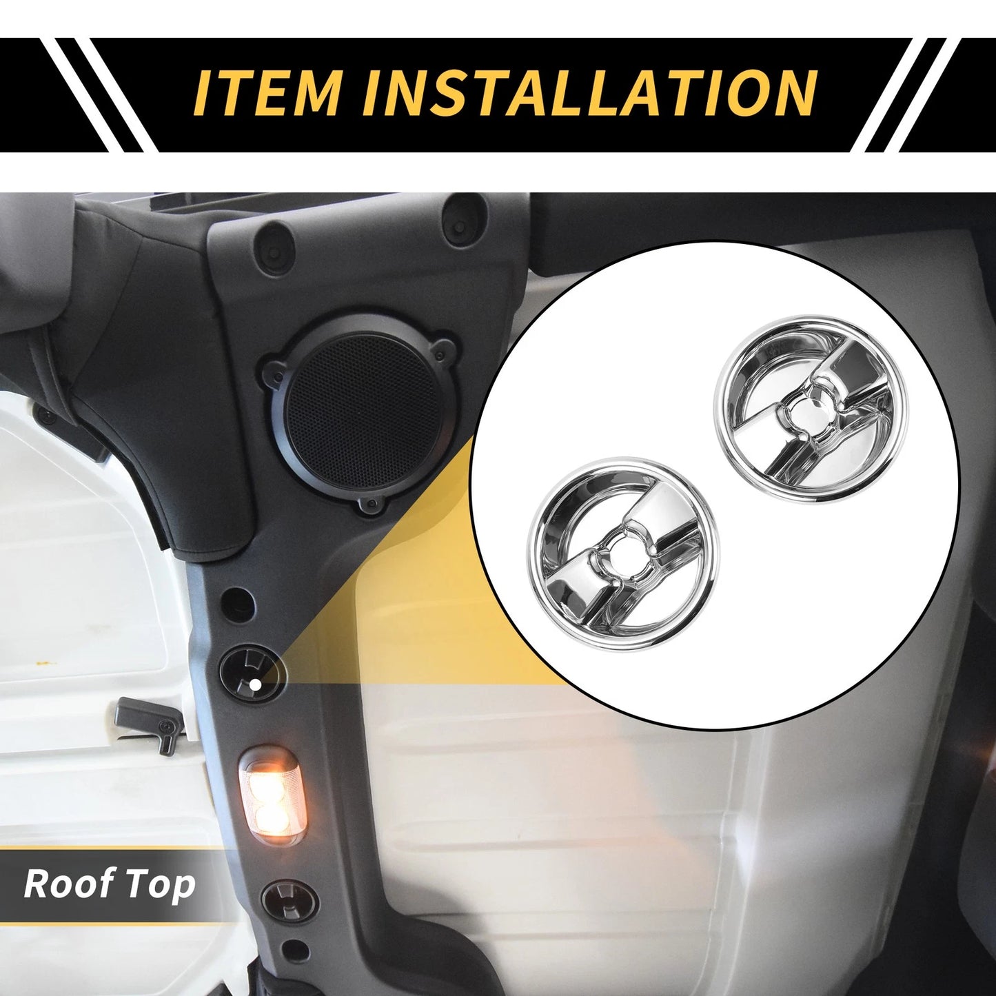 Roof Mounting Knob Screw Cover for Jeep Wrangler JK (2007-2017) Silver Tone