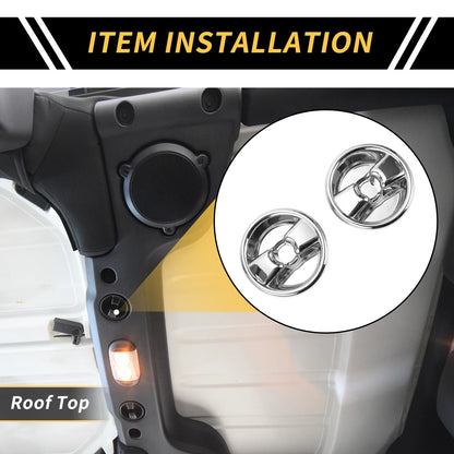 Roof Mounting Knob Screw Cover for Jeep Wrangler JK (2007-2017) Silver Tone