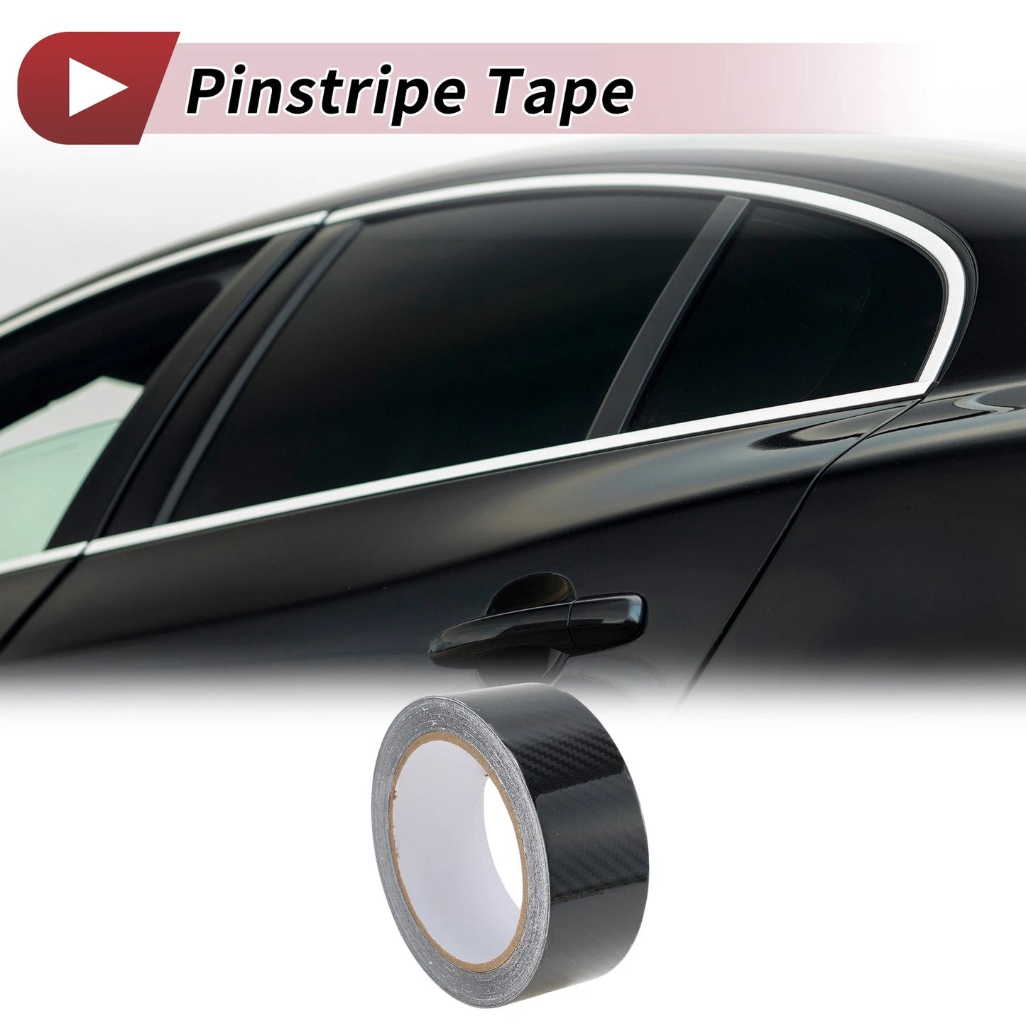 Pinstripe Tape 40mmx10m for Car Motorcycle Stripes DIY Stickers Black 1 Pcs